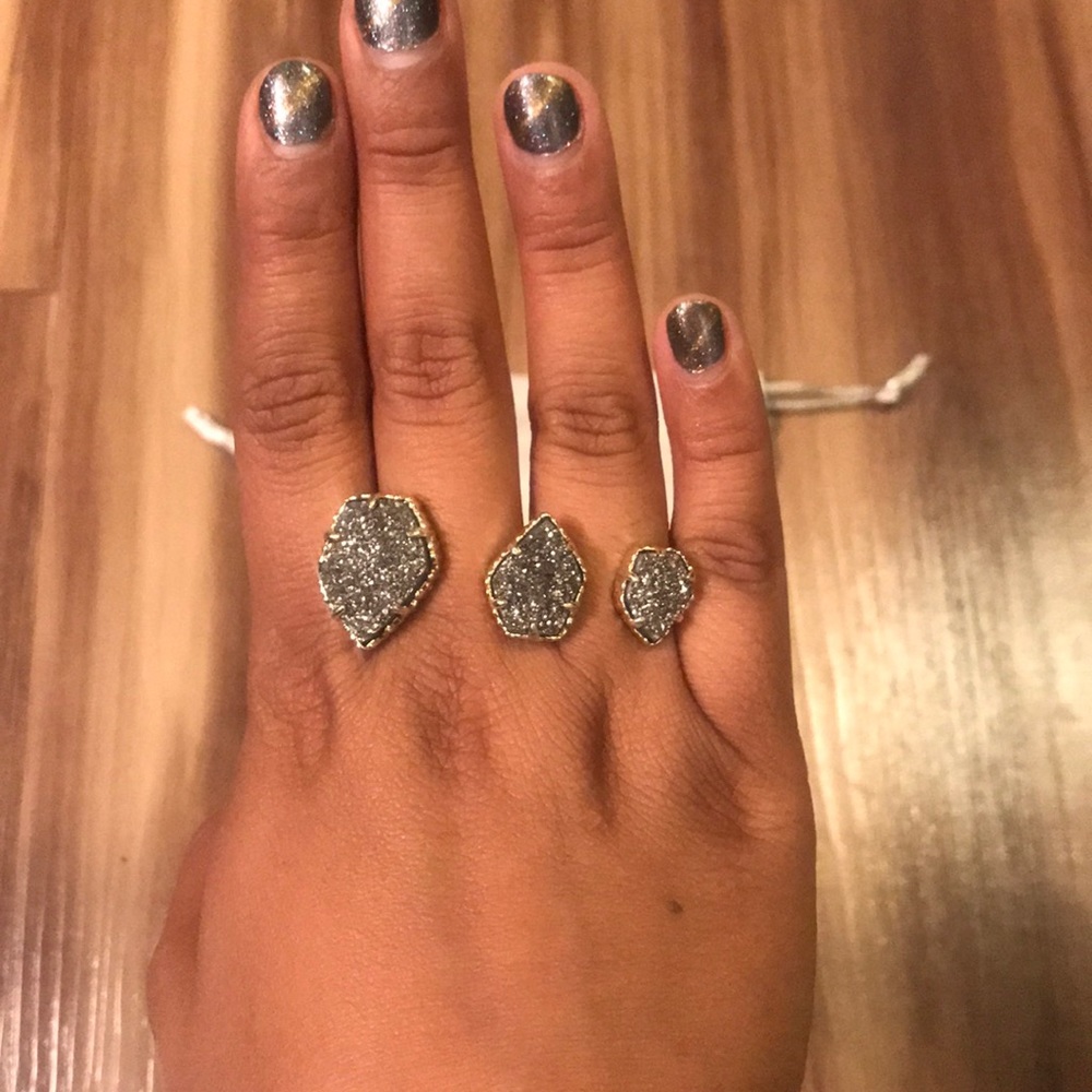 Kendra Scott Naomi ring in gold and drusy